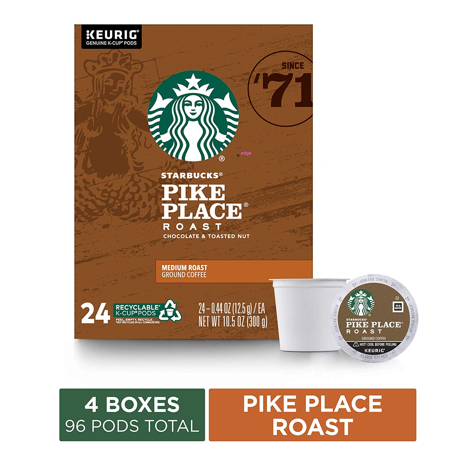 96-Count Starbucks Pike Place Roast Coffee K-Cups