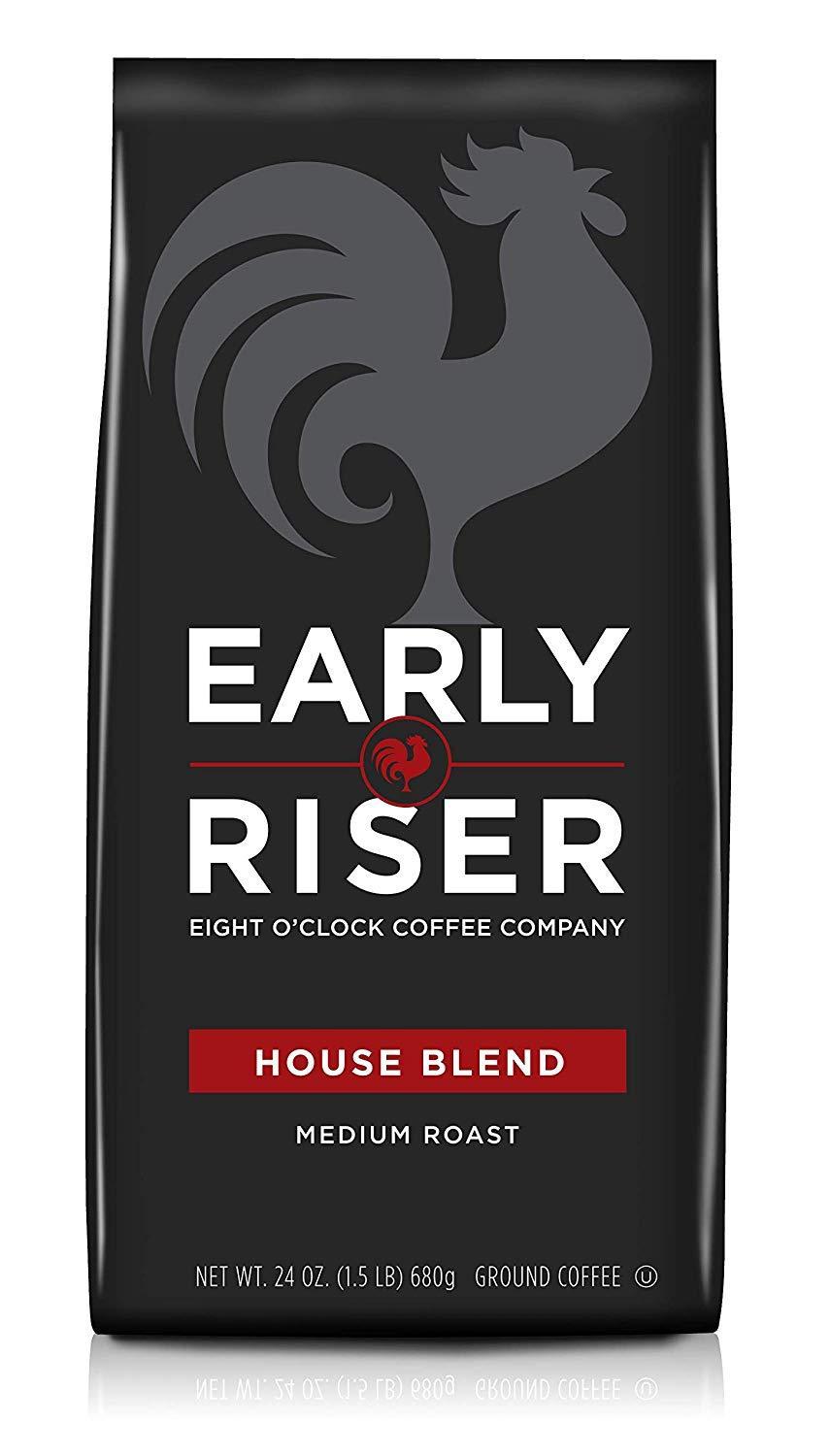 24-Ounce Early Riser Ground Coffee: House Blend, House Decaf or Espresso $5.59 AC w/ S&S