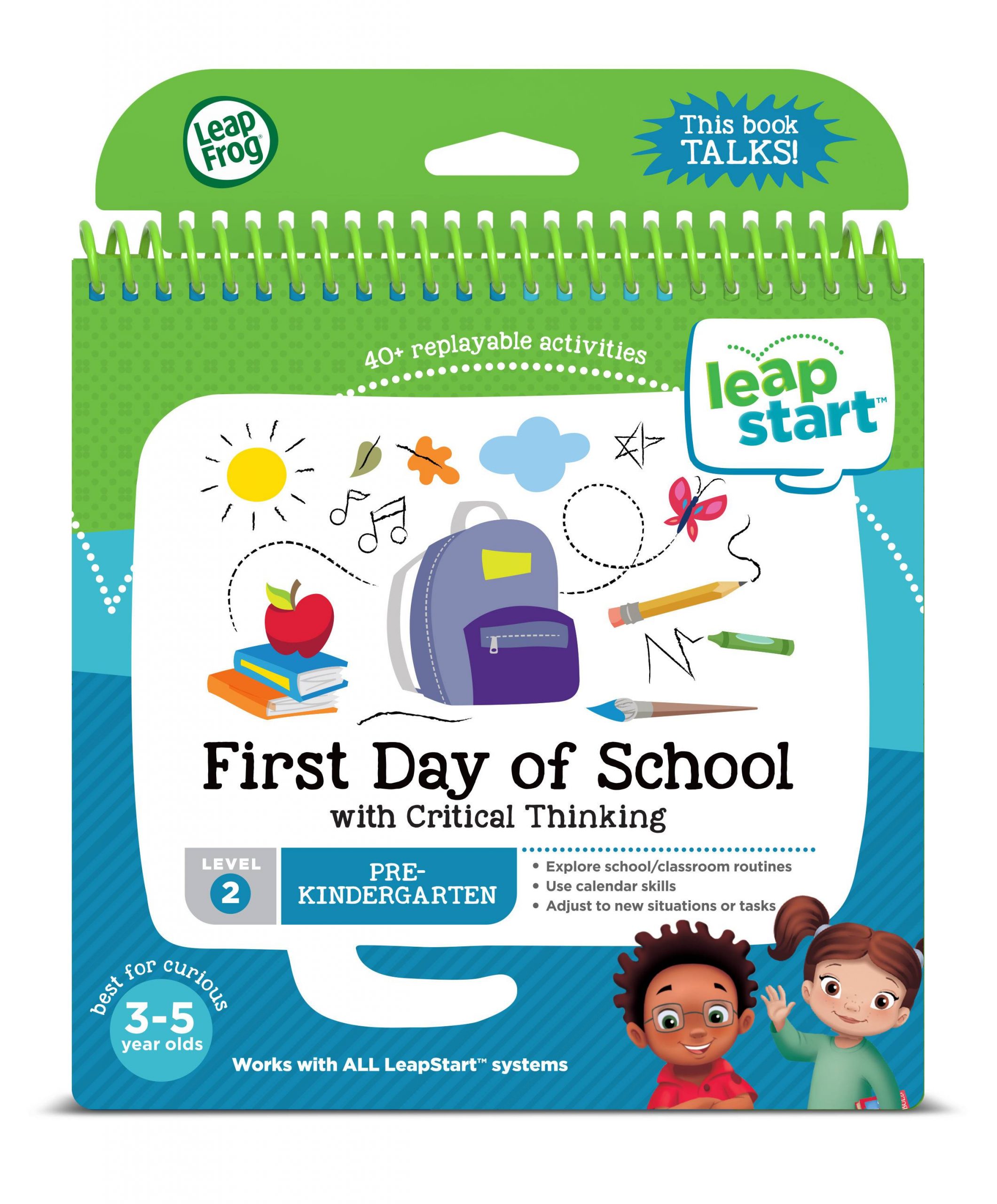 LeapFrog LeapStart Pre-Kindergarten Activity Book: First Day of School and Critical Thinking $4.40 + Free shipping w/ Prime or $25+