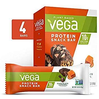 4-Ct 1.6oz Vega Protein Snack Bars (Chocolate Caramel)