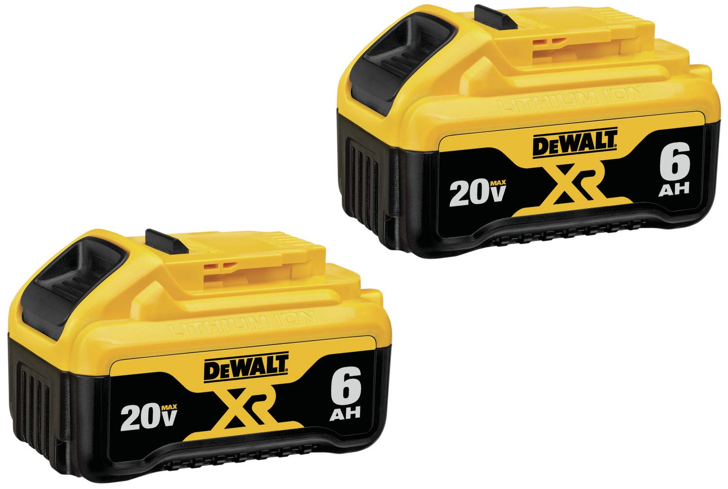 2-Pack DeWALT DCB206-2 20V 6.0Ah Max XR Premium Battery Pack