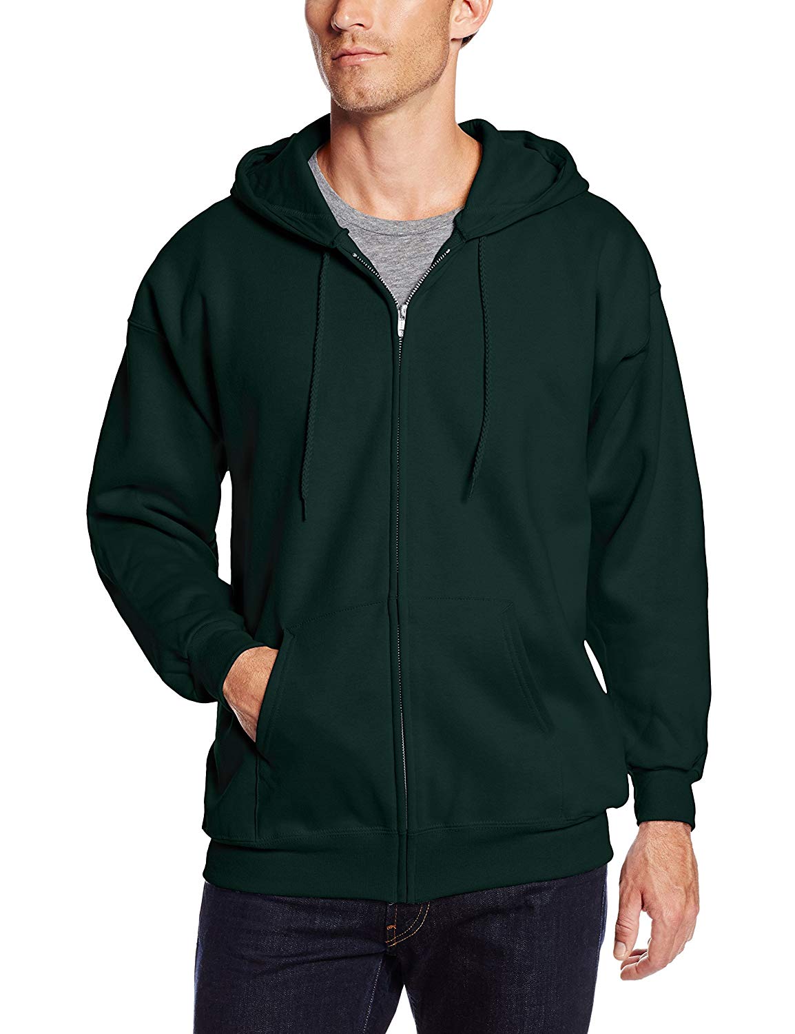 Hanes Men’s Full Zip Ultimate Heavyweight Fleece Hoodie Black XXL – $9.92