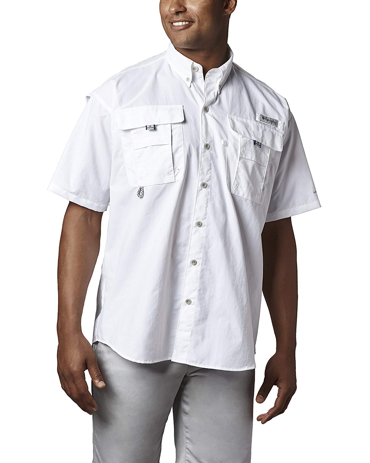 Columbia Men’s PFG Bahama II Short Sleeve Shirt White/Medium – $11.48