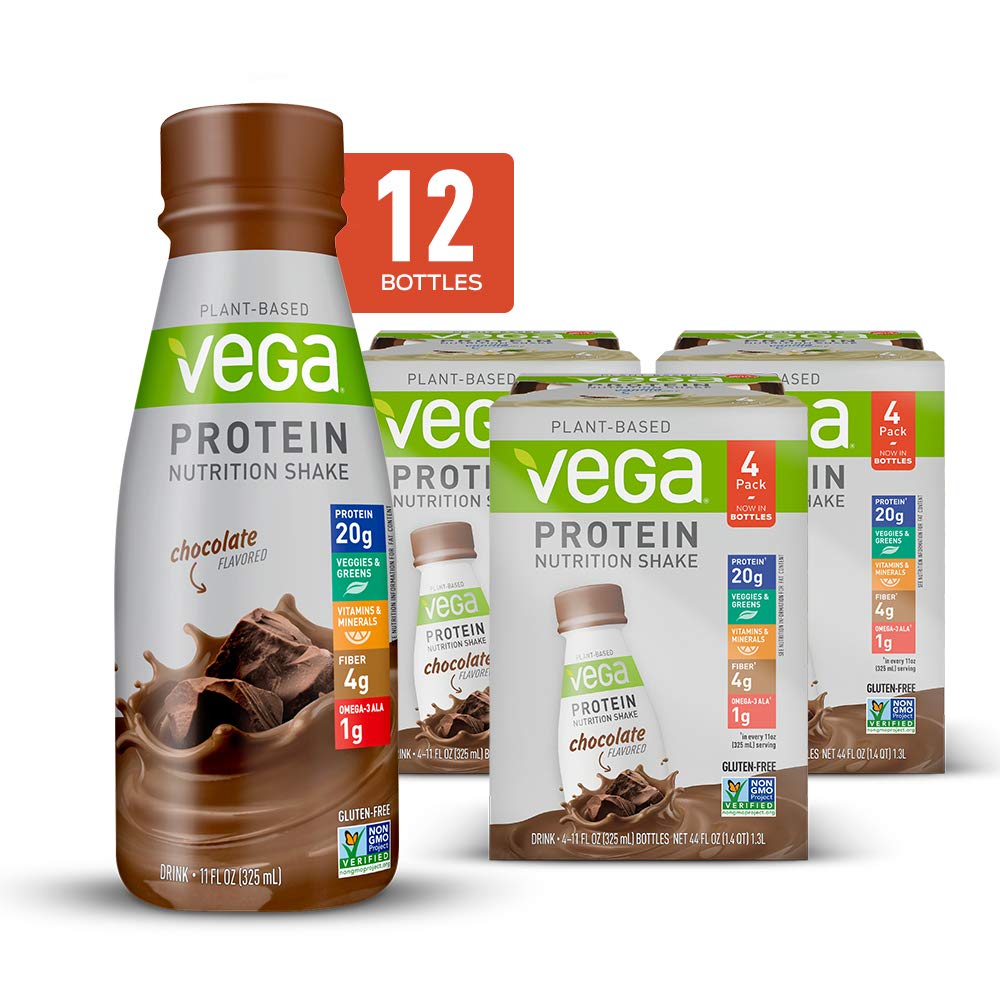 12-Count 11oz Vega Plant-Based Protein Nutrition Shake (Chocolate) $10.92 AC w/ S&S