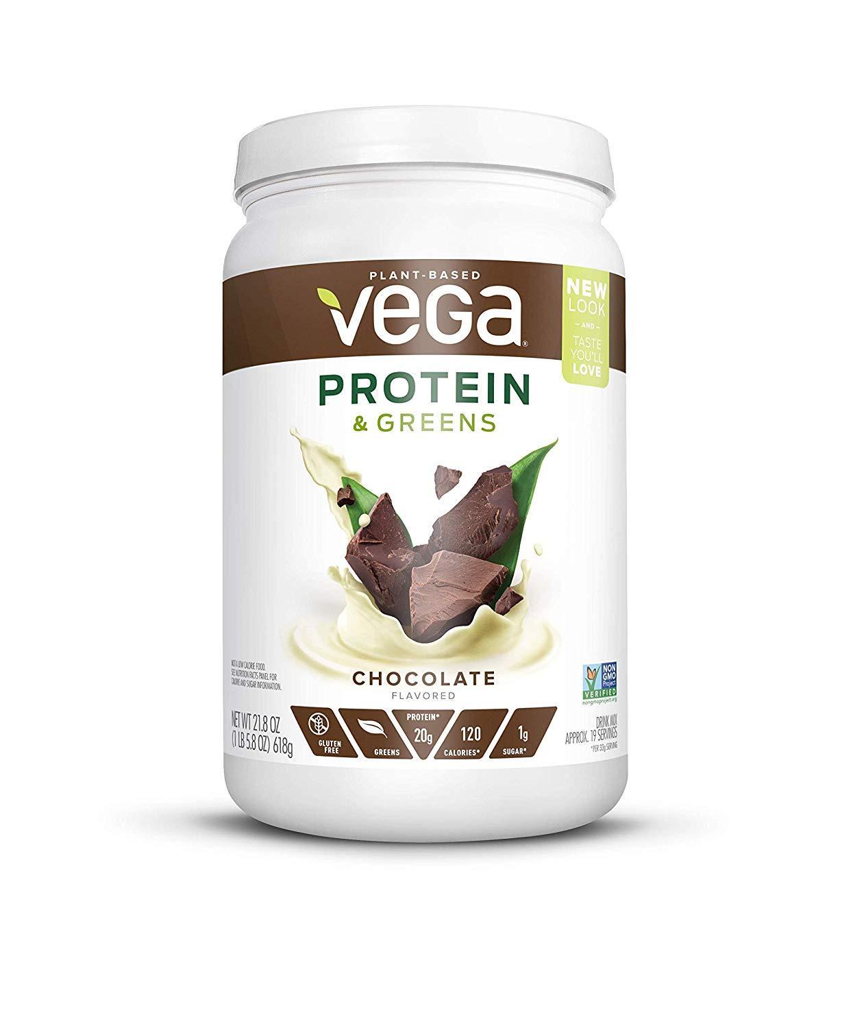 21.8oz Vega Protein & Greens Plant-Based Protein Powder Drink Mix (Chocolate) $10.65 AC w/ S&S