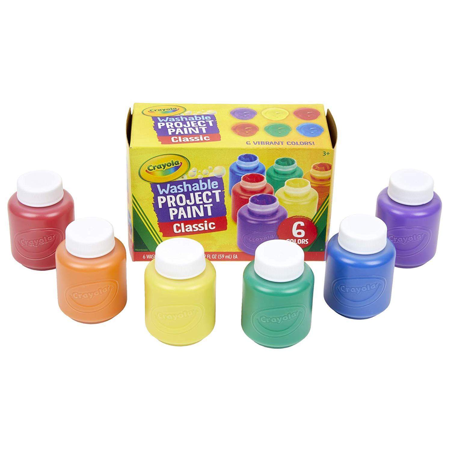 6-Count Crayola Washable Kids’ Project Paint (Classic)