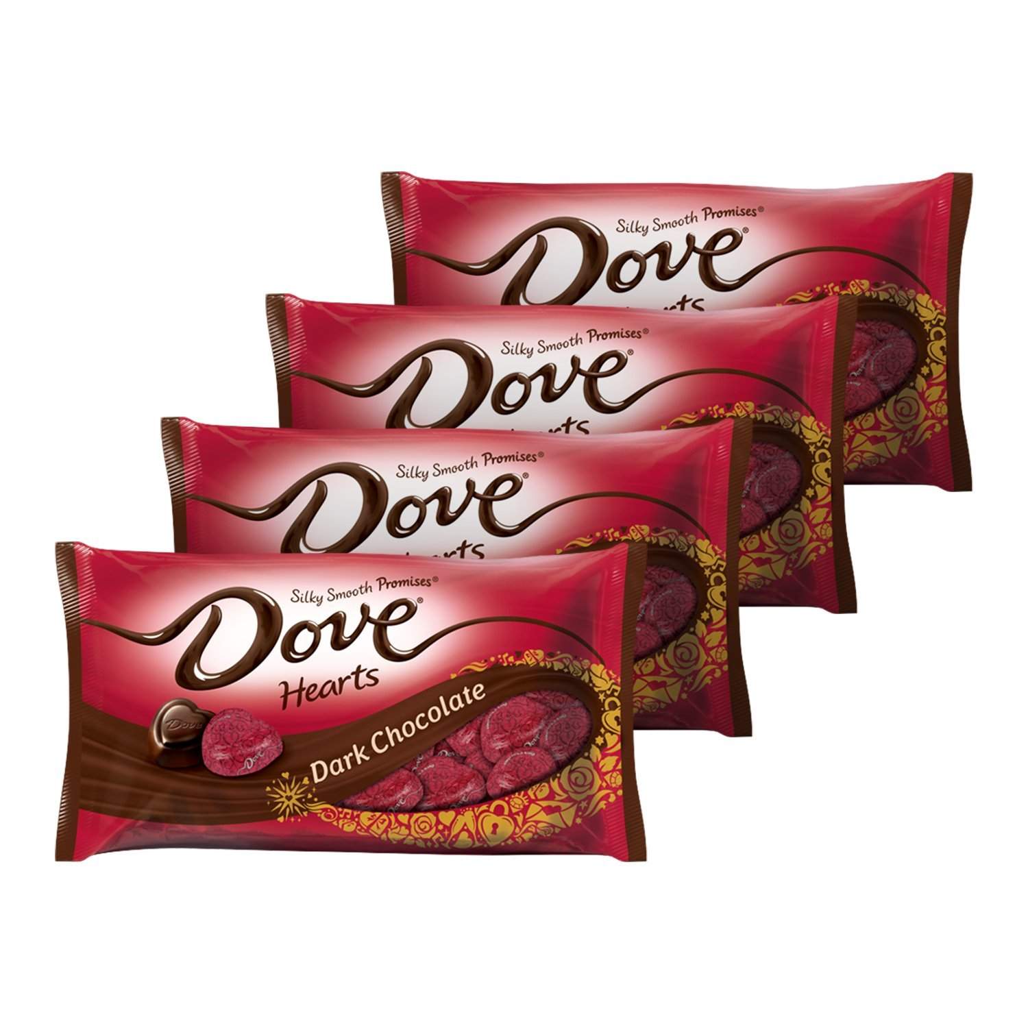 4-Pack 8.87-Oz Dove Promises Valentine Dark Chocolate Candy Hearts $8.17 + Free Prime Shipping