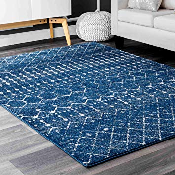 nuLOOM Moroccan Blythe Area Rug, 9′ 10″ x 14′, Blue