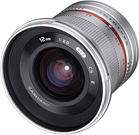 Samyang SY12M-FX-SIL 12mm F2.0 Ultra Wide Angle Lens for Fujifilm X-Mount Cameras