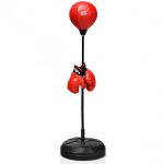 Costzon Adjustable Height Punching Bag w/ Stand & Gloves