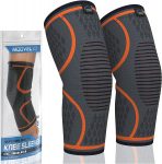 2-Pack Modvel Knee Compression Sleeves (Orange)