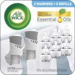 Air Wick Plug in Scented Oil Starter Kit 2 Warmers + 6 Refills (Fresh Linen)