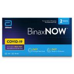 Again in inventory BinaxNOW COVID‐19 Antigen Self Check (2 Depend) – Walmart.com $14