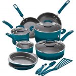 Rachael Ray 15-Piece Nonstick Pots and Pans Set/Cookware Set, Marine Blue – $99.99