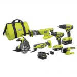 Ryobi One+ 18V Cordless 6-Tool Combo Kit w/ Batteries/Charger & Bag EXPIRED