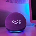 Echo Dot (most recent Gen) | Smart subject which have timepiece and Alexa | Twilight Blue a free