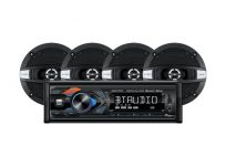 Dual Electronics Car Audio Bundle: Car Stereo & 4x 6.5″ Coaxial Car Speakers