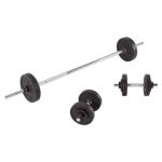 Decathlon 110lb Adjustable Weight Coaching Solid Iron Dumbbell and Barbell Set $149