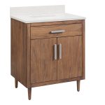 Origin 21 Kapolei 30-in Warm Walnut Undermount Single Sink Toilet Self-importance with Engineered Carrara Marble Engineered Stone High Lowes.com (Potential YMMV) – $124.75