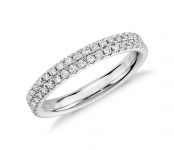 Blue Nile Choose Wedding Rings: Rialto Pavé Diamond Ring $595, Luna Diamond Ring $645, Knife Edge Wedding Band $275 & Extra + Free Shipping