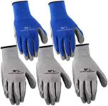 Select Walmart Stores: 5-Pairs Wells Lamont Nitrile Work Gloves (Large, Grey/Blue)