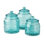 3-Piece The Pioneer Woman Cassie Glass Canister Set (teal, increased) $18.ninety-six   Free Store Pickup at Walmart or F/S treat/ Walmart  or in purchase 35$