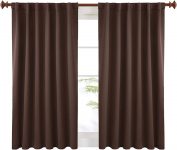 2-Pk Deconovo Solid Thermal Insulated Back Tab & Rod Pocket Curtains (varied)