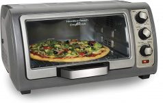Hamilton Beach Countertop Toaster Oven, Easy Reach With Roll-Top Door, 6-Slice, Convection (31123D), Silver – $42.49 w/ Free Transport
