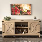 Farmhouse Barn Two-Door Tv Stand for TVs as much as 65″ (Oak) $134 (Rustic Brown) $136 + Free Delivery