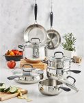 12-Piece Belgique Stainless Steel Cookware Set $60, 2-Piece Belgique Stainless Steel Fry Pans $18, Extra + free delivery on $25