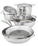 10-Piece Belgique Stackable Stainless Steel Cookware Set