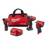 Milwaukee M12 FUEL Hammer Drill and Influence Driver Combo Equipment W/ 3/8 Stubby Influence Wrench $279