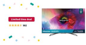 Deal: Hisense 55-Inch Class H9 Quantum Collection Android 4K ULED Sensible TV with Hand-Free Voice Management (55H9G, 2020 Mannequin) – $499.99 at Amazon