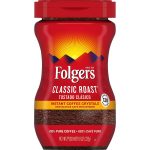 8-Oz Folgers Classic Roast Instant Coffee Crystals three dollars.about 70-75 new location/ S&S   Free Shipping new location/ Prime or in twenty five dollar