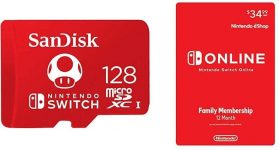 12-Month Nintendo Switch Online Family Membership (Digital Code) + 128GB SanDisk microSDXC UHS-1 Memory Card $34.99 + Free Shipping by way of Amazon