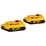 2-Pack DEWALT XR 20V Max 2Ah Li-ion Batteries + Select Bonus Tool