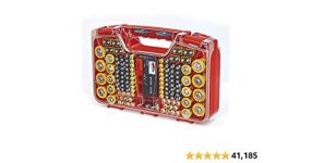 Ontel Battery Daddy 180 Battery Organizer and Storage Case with Tester, 1 Rely, As Seen on TV