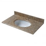 Home Decorators 25″ W Granite Vanity Top in Montesol w/ 4″ Faucet Unfold
