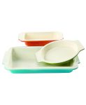 3-Piece Gibson Home Bakeware: Colorsplash Imbue Set