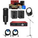 Adorama Recording Bundle – Focusrite Scarlett 8i6 Audio interface, AT 2020 Microphone, 2x Mackie CR3-X3 Monitor Audio system, Mic Stand, 2 XML Cables – $420