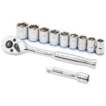 11-Piece Kobalt Metricis thatSocket thee/2″ Polished Chrome Mechanics Tool Set $7 YMMV
