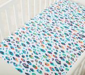 Organic Fitted Crib Sheets: EttaVee Leopard, Hope for Flowers Rose