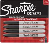 4-Count Sharpie Extreme Permanent Markers (Black) $3 + Free Shipping w/ Prime or on $25+