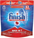 63-Count Finish Max in 1 Powerball Dishwasher Detergent Tablets