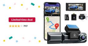 Restricted-time deal: AZDOME M550 Sprint Cam 3 Channel, Inbuilt WiFi GPS, Entrance Inside Rear 1440P+1080P+1080P Automotive Dashboard Digicam Recorder, 4K+1080P Twin, 3.19″ IPS, IR Nigh – $129.99