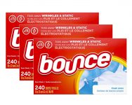 240-Ct Bounce Fabric Softener Dryer Sheets (Fresh Linen) 3 for $13.70 ($4.56 every) w/ S&S + Free Shipping