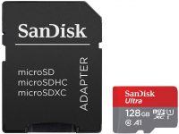 SanDisk 128GB Ultra microSDXC A1 UHS-I/U1 Class 10 Memory Card with Adapter $15.74