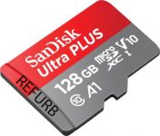 SanDisk Ultra PLUS 128GB microSDXC UHS-I/U3 Card with Adapter (Refurbished) – $9.79 + Free Shipping