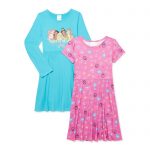 2-Pack Disney Princess Girls’ Short Sleeve Play Dresses