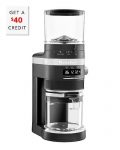 KitchenAid Matte Black Burr Grinder with Dose Management – $49.99